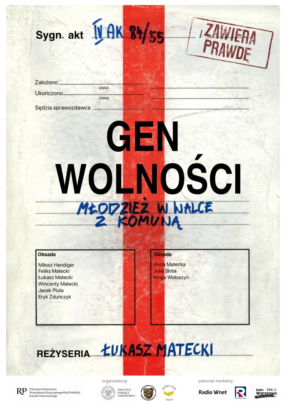 Plakat spektaklu Gen wolności